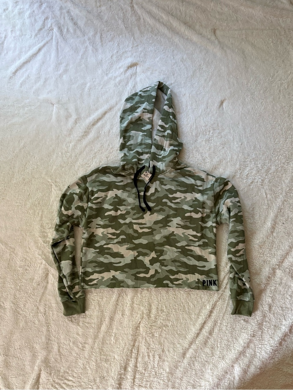 VS PINK camo cropped sweatshirt